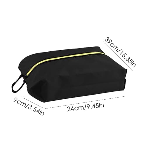 Shoe Bag, Smell Proof Pouch, Portable Shoe Organizer Water Resistant Travel Storage, Large Capacity Carrier Case for Women Footwear Heels Trainers Sandals, Closet, Luggage, Gym, Hotel, Black, Se — view 5