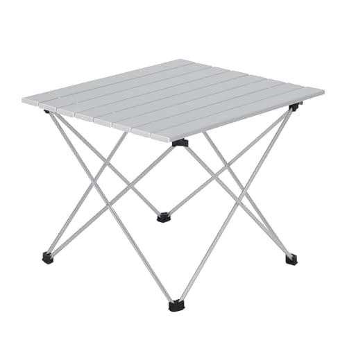 WOLTU Camping Table Picnic Table Silver Lightweight Folding Outdoor Garden Balcony Market Kitchen Work Table Travel Table with Bag