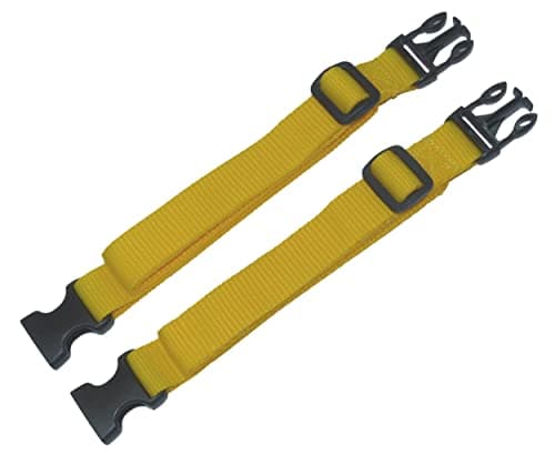 25mm Webbing Strap with Quick Release and Length-Adjusting Buckles (Pack of Two) (yellow, 60cm) — view 4