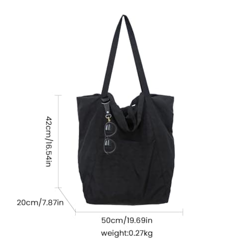 Uhawi Tote Bag for women, unisex,Foldable & Water Resistant – Lightweight Reusable Shopper Bag for Daily Use, Shopping, Travel & Beach (yellow) — view 6