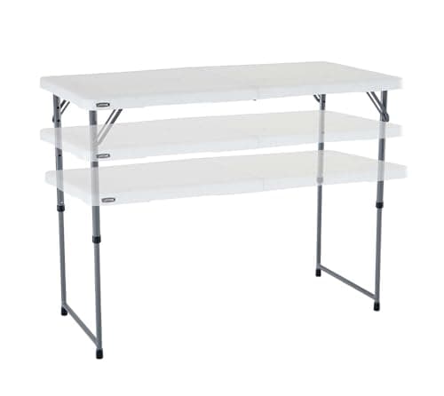 LIFETIME Height Adjustable Craft Camping and Utility Folding Table — view 6