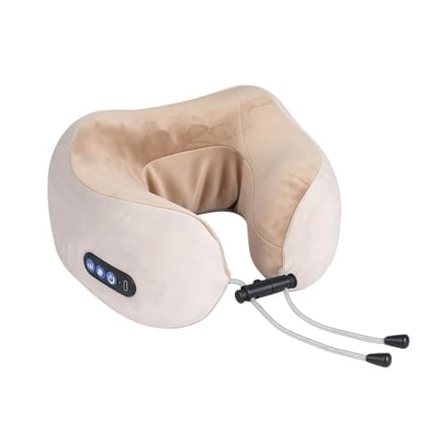 Neck Massager Pillow, 3 Levels Electric Ergonomic Quiet Support with Heat, Plane Neck Pillow, Watching TV Travel Daily Break Naptime Sitting Bed Sofa Office Home Road Trip