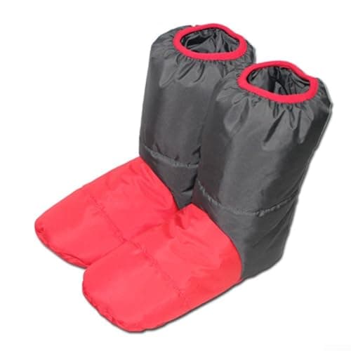 Winter Warm Footmuffs, Windproof Warm Foot Cover, Winter Warm Socks Sleeping Bag Feet Warmer Feet Cover, For Camping Hiking Travel(Red)