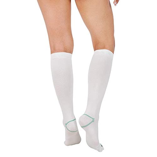 invera Anti Embolism Compression Stockings, Knee High Unisex Ted Hose Socks 15-20 mmHg Moderate Level, White, XL (1 Pair) — view 3
