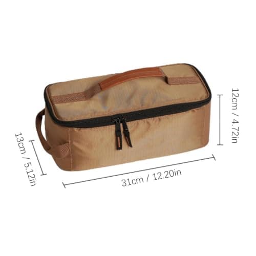 Camping Cookware Storage Bag 7.48inch Camping Utensils Storage Bag with Comfortable Handle For Picnic Barbecue Tableware Plates Pots Pans Pack Travel Carrier Crate — view 3