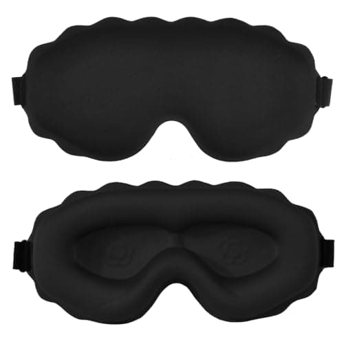 3D Sleep Mask for Women Men, Zero Eye Pressure Contoured Blindfold