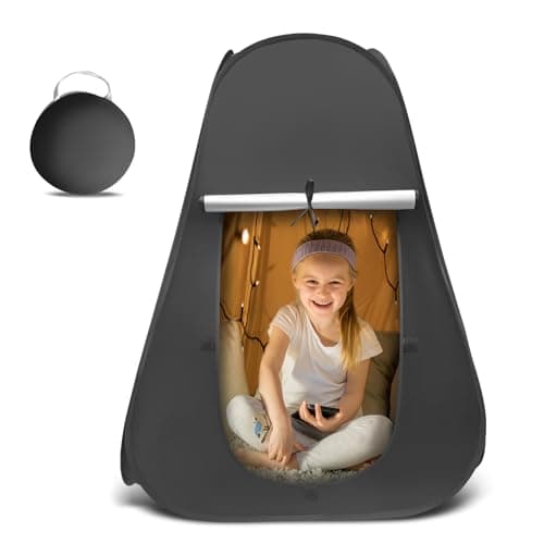 Neulriscn Sensory Tent, Pop Up Tent for Autism Kids, Calming Down Sensory Den for Autistic Children, Blackout Calm Corner for Anxiety Relief with Travel Carry Bag, Play and Relax Black Out Corner