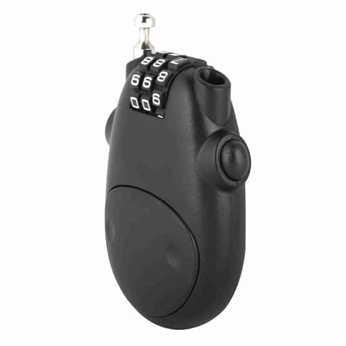 Baxnore 3 Digit Code Combination Lock High Security ABS Material Cow Shape Design Password Lock for Pram Stroller Luggage Black Silver (Black) — view 3