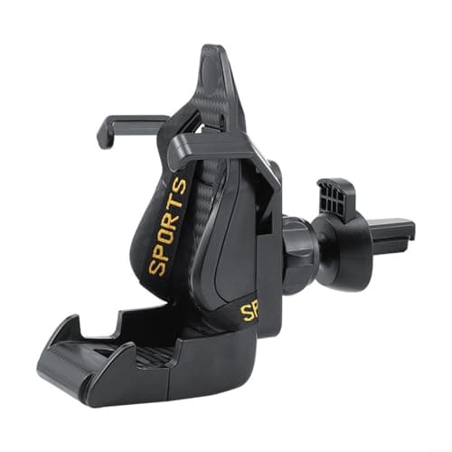 Springwillfly Car Phone Holder Racing Seat Phone Holder Rotating Mount Clip Car Seat Holder 11.5x7.5x5CM(Yellow) — view 4