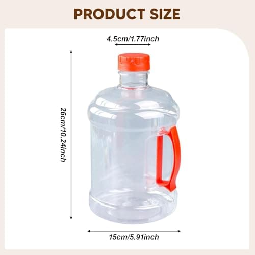 FashionCha Thickened Water Dispenser Bottle 3l Empty Water Bottle Container Large Jumbo Water Container BPA Free Water Cooler Dispenser Refill Water Bucket for Home Office Outdoor Travel, Red — view 6
