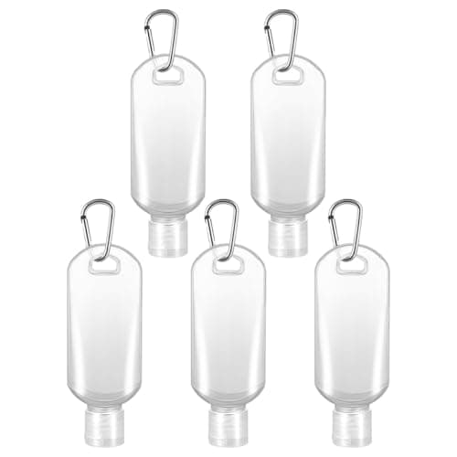8 Pack 50ml Refillable Travel Bottles with Hook for Lotion