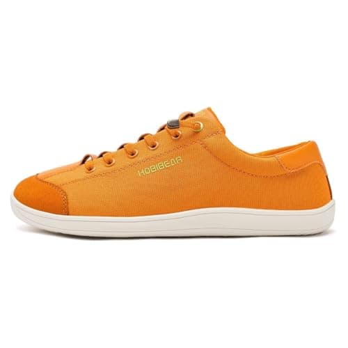 HOBIBEAR Wide Barefoot Shoes Men Women Walking Shoes Trail Running Sneakers | Zero Drop Sole | Lightweight Comfortable Orange — view 3