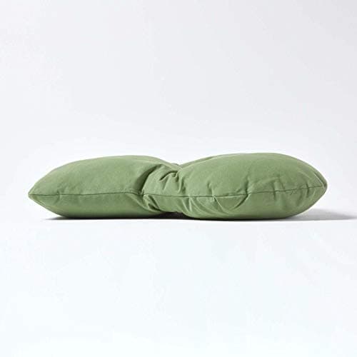 HOMESCAPES Dark Green Back Support Cushion Thick Lumbar Cushion for Armchair, Desk Chair or Sofa Soft 100% Cotton Orthopaedic Posture Cushion, 15cm Deep — view 4