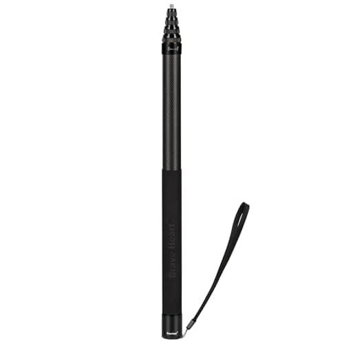 3m 9.8ft Carbon Fiber Invisible Selfie Stick for Insta360 ONE X6 X5 X4 X3 X2 RS Extended Long Pole for Insta 360 Panoramic Camera (Black)
