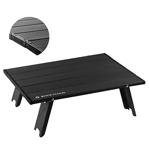 ROCK CLOUD Folding Beach Table Aluminum Portable Camping Table Ultralight Mini with Carry Bag for Picnic Camping Hiking Backpacking