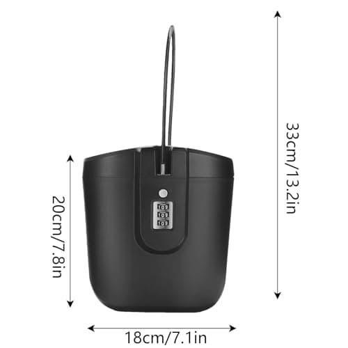 Beach Safe For Valuables, 2L Combination Security Case Lock Bucket, Waterproof Anti-Theft Travel Safe, For Stowing A Wallet, Cell Phone,Sunglasses,Keys,ID Cards,Driver’s License,Credit Cards,Gewelry — view 2