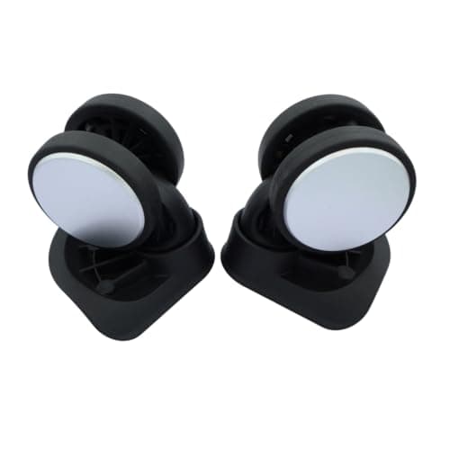 swynrf Luggage Replacement Wheels Pair Spinner Wheel Set with Mounting Plate, 2.36in Diameter, Black Suitcase Repair Assemblies — view 6