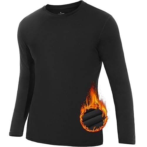 SIMIYA Mens Thermal Top Crew Neck Comfort Long Sleeve Tops