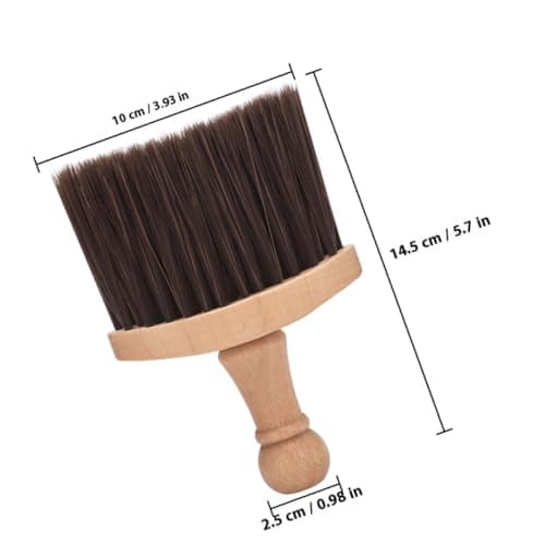 Uonlytech Soft Bristle Hair and Beard Brush for Men Wooden Handle, Portable Size, for Barber Shops and Travel, Nylon Bristles for Gentle Grooming and Hair Cleaning — view 2