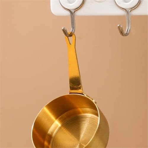 3 Piece Saucepan Set - Stainless Steel Pans, Stainless Steel Sauce Milk Pan Cooking Pot with Ergonomic Handle, Suitable for All Kitchen Stove Top(Gold) — view 6