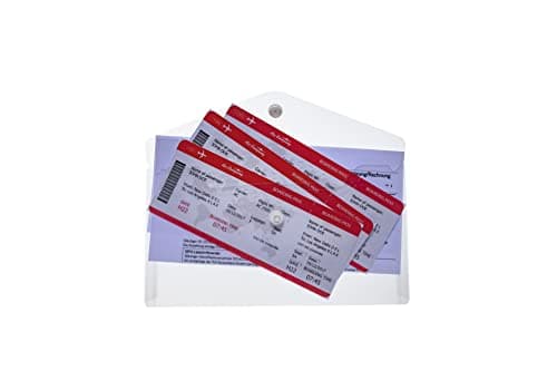 HERMA 20032 Document Wallet, DIN Long, Transparent White, Small Transparent Pockets Envelope with Press Stud, Plastic Envelope for School, University, Office, Travel — view 3