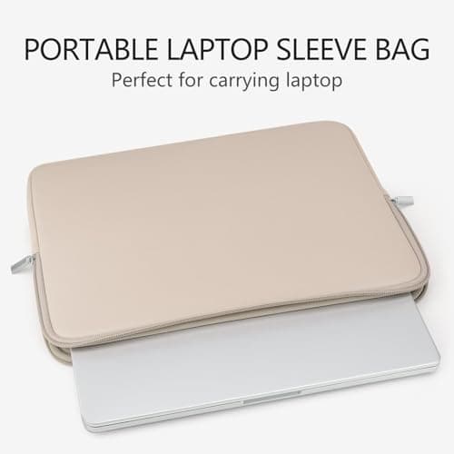 RAINYEAR 13 Inch Laptop Sleeve Case with Accessories Pouch, Khaki — view 2
