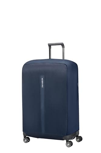 Samsonite TA Revolution - Foldable protective cover for size L suitcases, suitcase cover suitable for 75–79 cm, suitcase protection, with reflective detail, Blue (Midnight Blue)