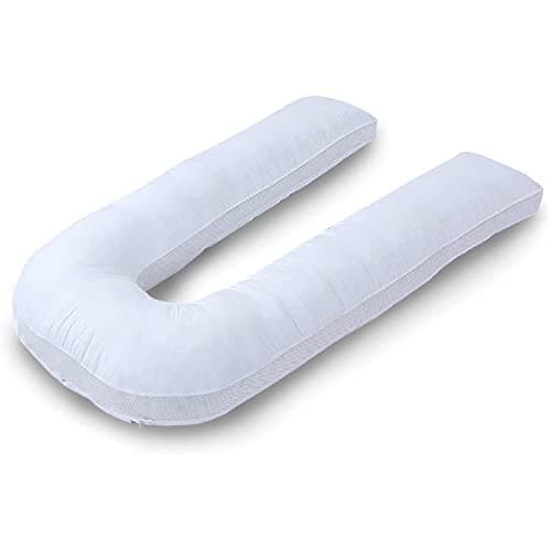 YORKSHIRE HOMEWARE Breathable 9Ft U Shaped Pillow With Air Mesh Sides |Full Body Nursing Maternity Pillows |Back, Neck, Hip, Belly Support Hypoallergenic Pillows With Zip Cover | Anti Allergic — view 2