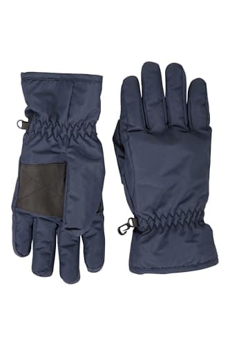 Mountain Warehouse Womens Ski Gloves - Snowproof, Textured Palm, Fleece Lined Warm Glove - For Skiing, Snowboarding & Outdoors Navy L