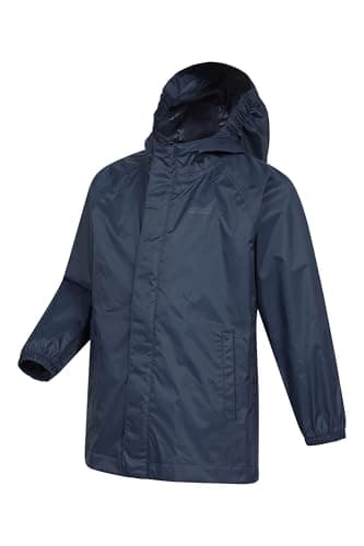 Mountain Warehouse Pakka Kids Waterproof Rain Jacket Dark Blu 9-10y — view 4