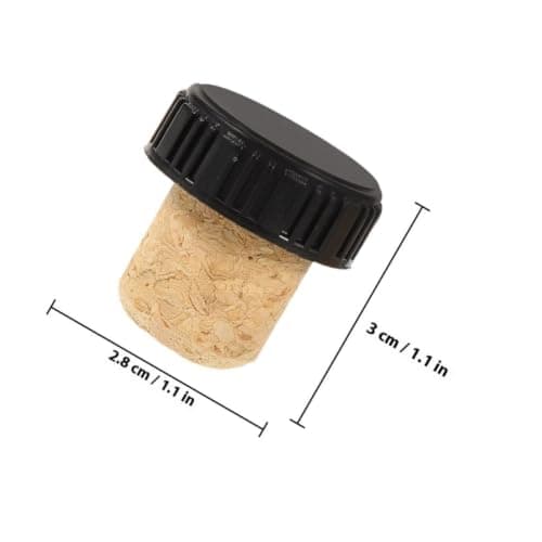 20pcs Wine Bottle Stoppers Wooden Black Corks for Bottles — view 2