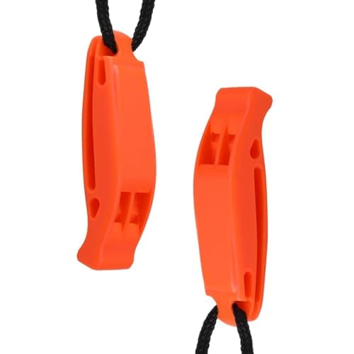 Fizzix 2-Pack High-Decibel Survival Whistles with Reflective Lanyard – Essential Safety Gear for Hiking and Emergencies