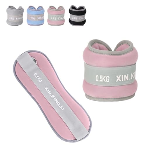 Ankle Weights 0.5kg-2kg Adjustable Neoprene Pair for Women Men