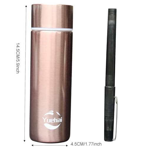 Stainless Steel Water Bottle, Mini Flask 150ML,Coffee Vacuum Small Flasks Small Capacity Portable Travel Drink Water Bottle Insulated Cup (Coffee) — view 2