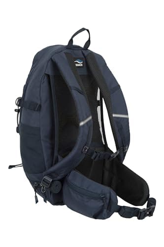 Mountain Warehouse Pace 20L Rucksack - Hydration Compatible Backpack, Airflow Back System Rucksack, Packaway Rain Cover - Bag for Travelling, Hiking, Camping Navy — view 3