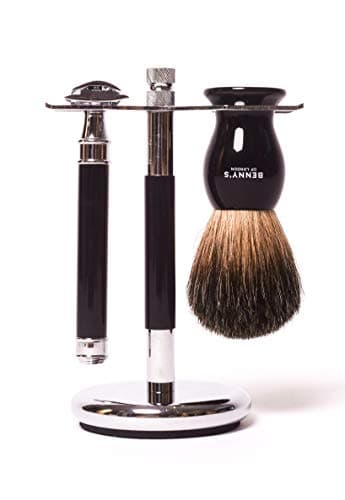 BENNY's Badger Shaving Brush with Travel Case | 100% Badger Hair | Hard Travel Case | Men's Gift Idea | Creates The Best Shaving Cream Lather | Luxury Shaving Experience | Made in The UK — view 6