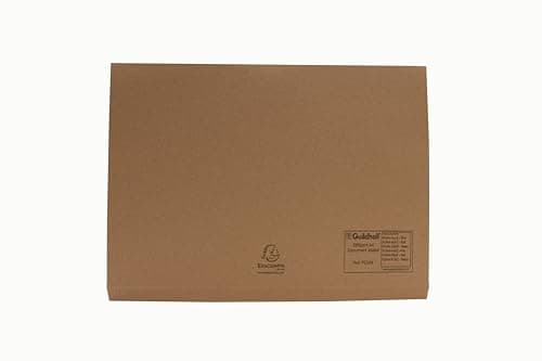 Exacompta - Ref PDW4-BUFZ - Guildhall - Plain Document Wallet, 325 x 230mm, 285gsm Heavyweight Manilla, Holds Up to 200 A4 Sheets, Blue Angel Certified - Buff, 50 Pack — view 3