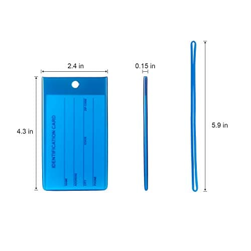 Luggage Tags 8 Pack，Auervo Flexible Silicone Travel Tags, ID Labels, Name Card Holder for Baggage Bags Suitcases Backpacks 8 Colors (8pcs) — view 5