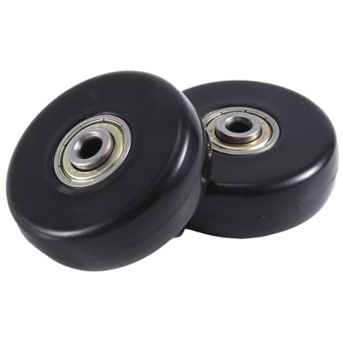 Wouueso Set of 2 Luggage Suitcase Replacement Wheels Black Eco-Friendly PU+Carbon Steel Bearings Repair Kits — view 2