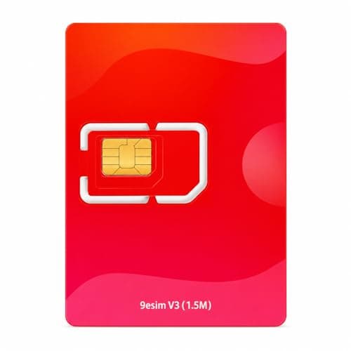 9ESIM V3 Flagship eSIM Card for Unlocked Android, 1.5MB Storage - SIM to eSIM Adapter, 50 Profiles, Premium Chip, Offline STK Menu, Unlimited Downloads, Pre-Cut, Global Travel USA/Europe/Japan/China