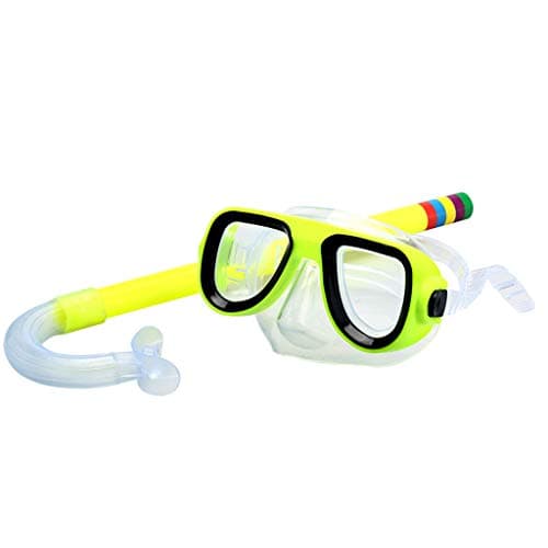 Children's snorkeling Scuba Snorkeling Maske Swimming Goggles Glasses with dry Snorkels Tube Equipment Non-Toxic Diving Gear 3-8 Years--Blue — view 3