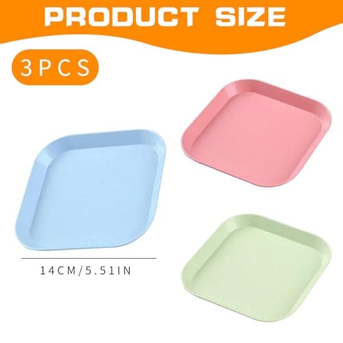 3 Colorful Kitten Bowls – Cute Non-Slip Cat Feeding Dishes for Food & Water, BPA-Free Pet Bowls for Kittens & Small Cats, Durable Plastic Cat Food Bowls Set — view 2