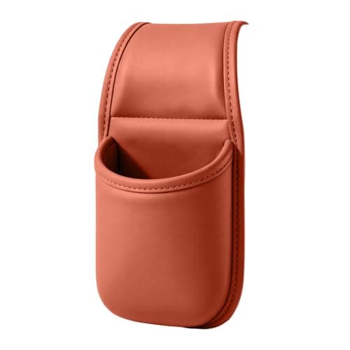 5 Pack Car Door Storage Pocket Leather Seat Side Organiser，Orange — view 5