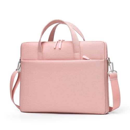 ENEN Laptop Bag, 15.6 Inch Laptop Case Laptop Sleeve With Padded Strap and Airbag Laptop Bags for Women Men, Laptop Handbags for Business, School, Office (15.6 inches,Pink)