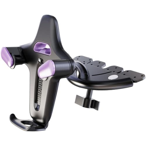 Hoppipola Mobile Phone Holder Purple - for Red Devices of Sizes 4.7-7.1 Inches, Fits Car CD Slot 7-7.2 Inch Models (Purple-Red)