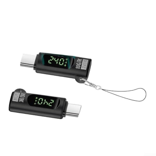 Portable USB C Voltage Monitor for Travel Laptop(black)