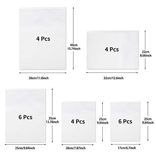 24 Pcs Reusable Ziplock Bags, Frosted Travel Storage Organiser, 5 Sizes — view 3