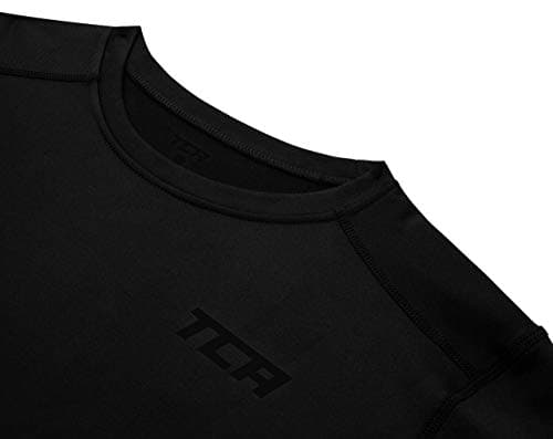 TCA Men's SuperThermal Compression Base Layer Top Long Sleeve Thermal Under Shirt - Black Stealth, S — view 4
