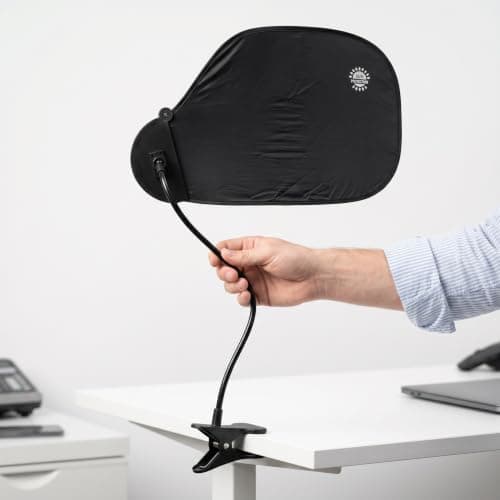 HEATSHAKING Laptop Sun Shade Adjustable Clip Screen Shade for Office Outdoor Work Portable Anti-glare Cover for Laptops and Tablets Collapsible Black Design — view 6
