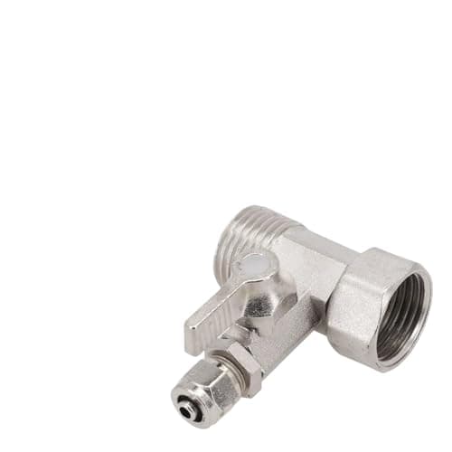 Universal Ball Valve 1PC RO Feed Water Adapter 1/2" to 1/4" with Shut-Off Ball Valve Faucet Tap Reverse Osmosis Tee B Cold Hot Tube — view 6